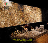 木化石墙体+地板