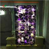 紫莹石电视背景墙